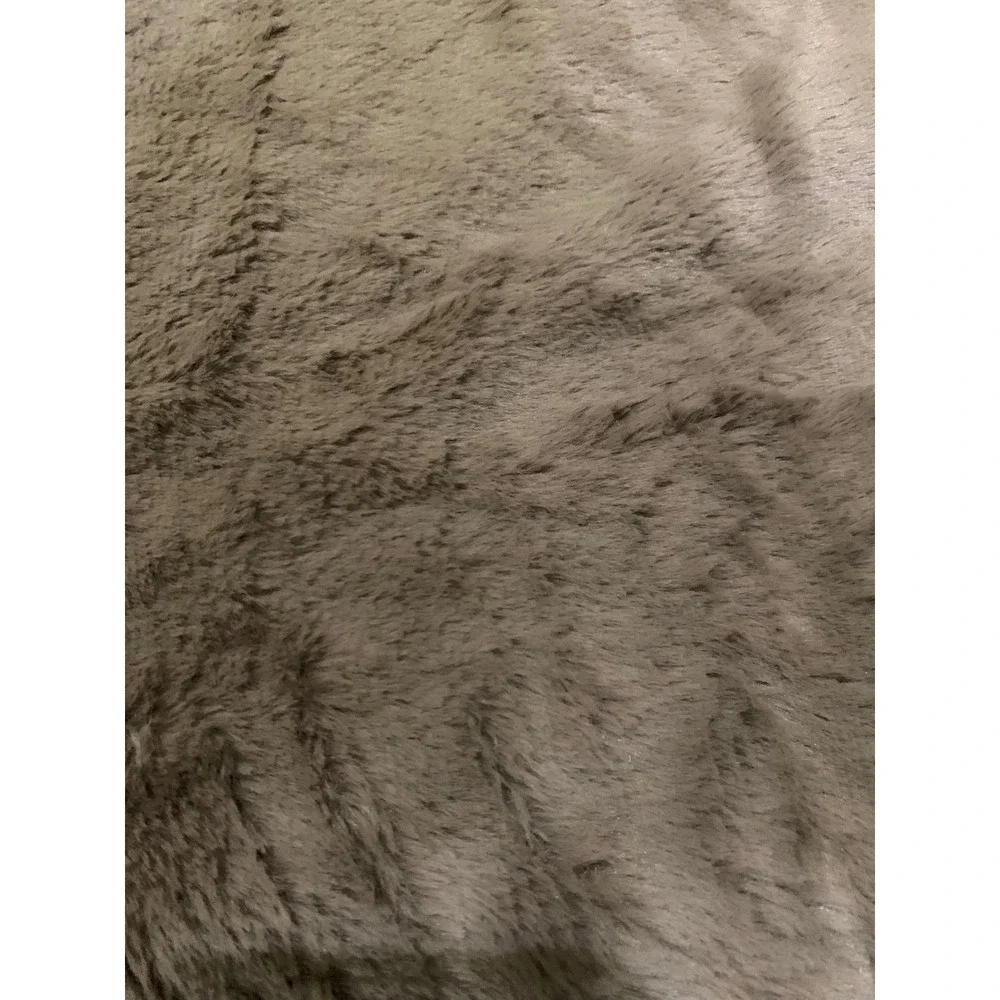Better Homes & Gardens Throw Blanket Unisex 50x70 Taupe Faux Fur Ruched